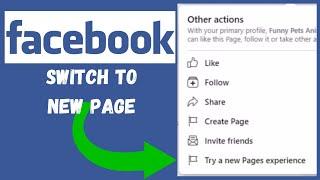 How to Change Facebook Classic Page to New Page