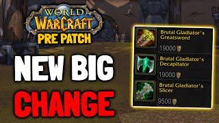 Huge PvP Gear Update on the WOTLK Pre Patch Servers