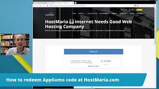 HostMaria  - How to redeem your AppSumo code