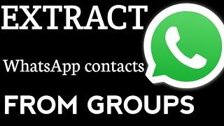 How can i export whatsapp group phone numbers? (Get unlimited whatsapp contacts)