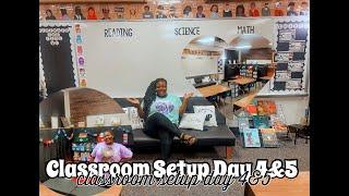 Classroom Setup Day 4 & 5 | second year teacher, first grade teacher vlog