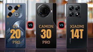 Infinix GT 20 Pro vs Tecno Camon 30 Pro vs Xiaomi 14T