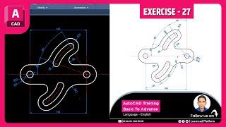 AutoCAD Exercise 27 – Step-by-Step Tutorial for Beginners  @KHALIDMAHMUD