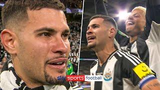 Bruno Guimarães EMOTIONAL reaction to Newcastle Carabao Cup win!