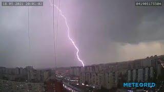 Very violent storms in the Leningrad oblast, Russia