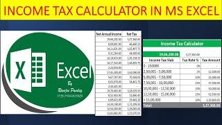 How to Calculate Income Tax in MS EXCEL, Income Tax Calculator, Income Tax Slab Rate