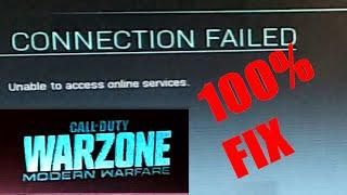 WARZONE unable to access online services FIX