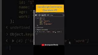 9. JavaScript Interview Question for Freshers In hindi. #javascript #coding #programming #shorts