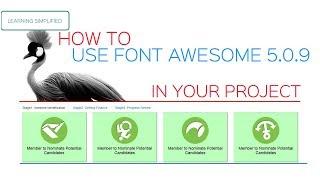 How to install and use font awesome 5 in our template