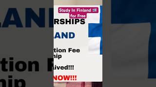 100% scholarship in Finland. Full video on my channel #scholarshipinfinland #studyforfreeinfinland