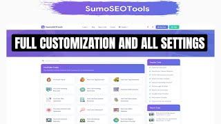 Sumo SEO Tools Full Customization & All Settings