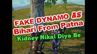 Dynamo With Bihari Random Funny Teammates | Fake Dynamo With Hydra Guru | FAKE DYNAMO FUNNY BIHARI