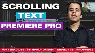 How to Add Scrolling Text in Premiere Pro | Make Scrolling Text | in Hindi(Fast Tutorial)