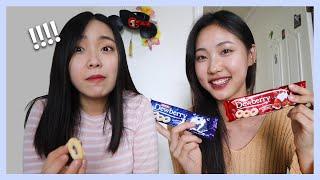 Koreana's First Time Trying Filipino Snacks (Dewberry, Magic creams)