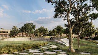 public park/ landscape design / 3d animation render by lumion 10