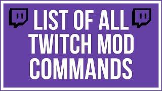 Twitch Moderator Full Tutorial - All MOD Commands and Actions