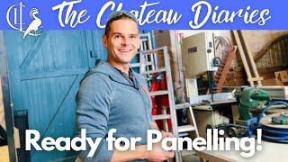 Exciting times at the Chateau: Amaury is getting the workshop ready to make panelling!!