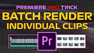 Exporting & Rendering Individual Clips in Premiere Pro 2021!