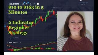 $10 - $163 in 5 Mins | EZ 2 Indicator Newbie Strategy | Binary Trading Pocket Option