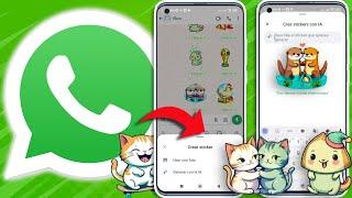 ►Como Crear Stickers para WhatsApp con INTELIGENCIA ARTIFICIAL / NUEVA FUNCION de WhatsApp Android