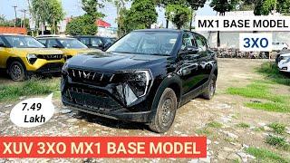 Xuv3xo Base Model 2024 | mahindra xuv 3xo mx1 base @7.49 lakh | Price|Features|specification|Mileage