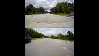 Blueskysea A12 Motorcycle Dash Cam Test - Vertical Stacked