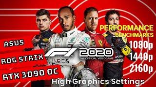 F1 2020 RTX 3090 Benchmarks 1080p | 1440p | 4K [ROG STRIX RTX 3090 OC]