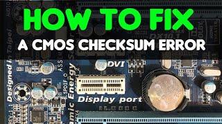 How to FIX | CMOS Checksum Error | Tutorial | PC Repair