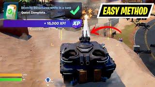 Destroy Structures while in a tank Fortnite Locations