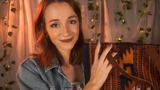 ASMR | What's in My Bag?  (tapping, fabric scratching, explaining, gentle whispers)