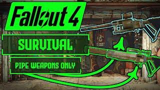 Can I Beat Fallout 4 Survival Difficulty With Only Pipe Weapons?! | Fallout 4 Survival Challenge!