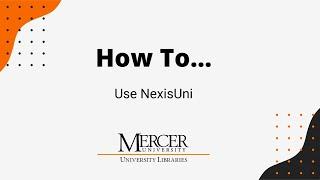 How to Use NexisUni