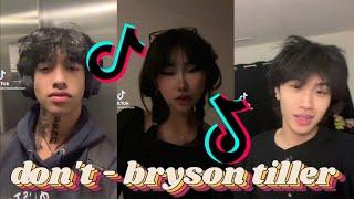 i don't know what to say, but what a shame ~ don't  bryson tiller  tiktok compilation