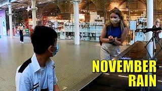 She DID NOT KNOW Guns N Roses November Rain? Played in Public Piano | Cole Lam 14 Years Old