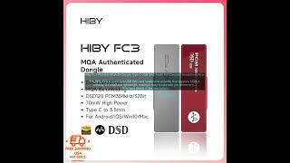 1005002003179693 HiBy FC3 Portable MQA 8X Dongle Type C USB DAC Audio HiFi Decoder Head