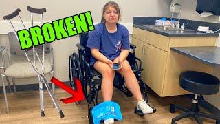 AUBREY BROKE her FOOT??!! AUBREY gets CRUTCHES 