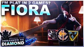 WAIT... I'M PLATINUM AFTER 2 GAMES!?! FIORA! - Unranked to Diamond | League of Legends