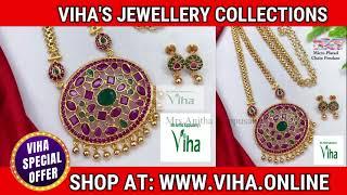 10% "OFFER" @ Viha Online Anitha Kuppusamy New Jewellery Collections