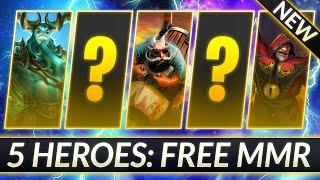 5 BEST HEROES to Main for FREE MMR (Solo Queue Meta Gods) - Dota 2 Guide