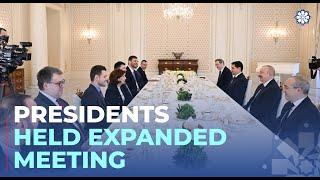 President Ilham Aliyev held expanded meeting over lunch with President of North Macedonia