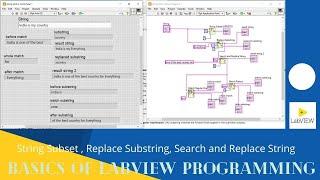 LabVIEW Tutorial | String Subset, Replace substring..etc...| Basics of LabVIEW Programming | Tec.