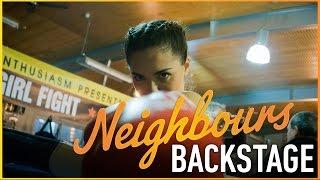 Neighbours Backstage - Olympia Valance (Paige Smith) In The Boxing Ring!