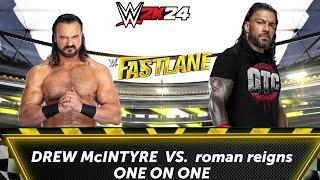 Full Match - Drew McIntyre vs Roman Reigns: Fastlane | WWE 2K24