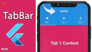 Flutter Tutorial - Create Tabbed AppBar | Tabs, TabBar, TabBarView