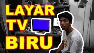 TV LED Rusak Layar Biru VLOG85