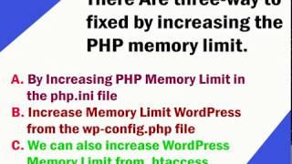 How to Increase Memory Limit WordPress