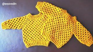 How to Crochet for beginners, Crochet Baby Sweater