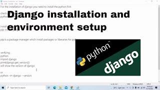 How to Install and Use Django on Windows for Beginners (2022)|| django install || environment setup