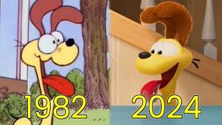 Evolution of Odie in Garfield Movies & TV (1982-2024)