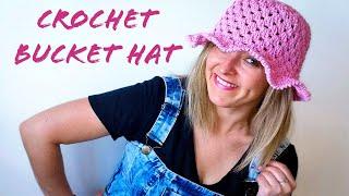 Crochet Bucket Hat THE EASIEST BUCKET HAT EVER!!!